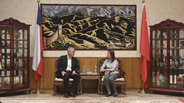 圣地亚哥中国驻智利大使馆，参赞李萌 - 副本